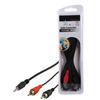 CAVO HQ HQB-002-2.5 
Connettore 1:Jack Stereo Male 3.5mm, Connettore 2: 2x RCA Male, Lunghezza 2,5 m.
